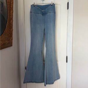 We The Free Venice Beach High Rise Flare Pull on Stretch Jean